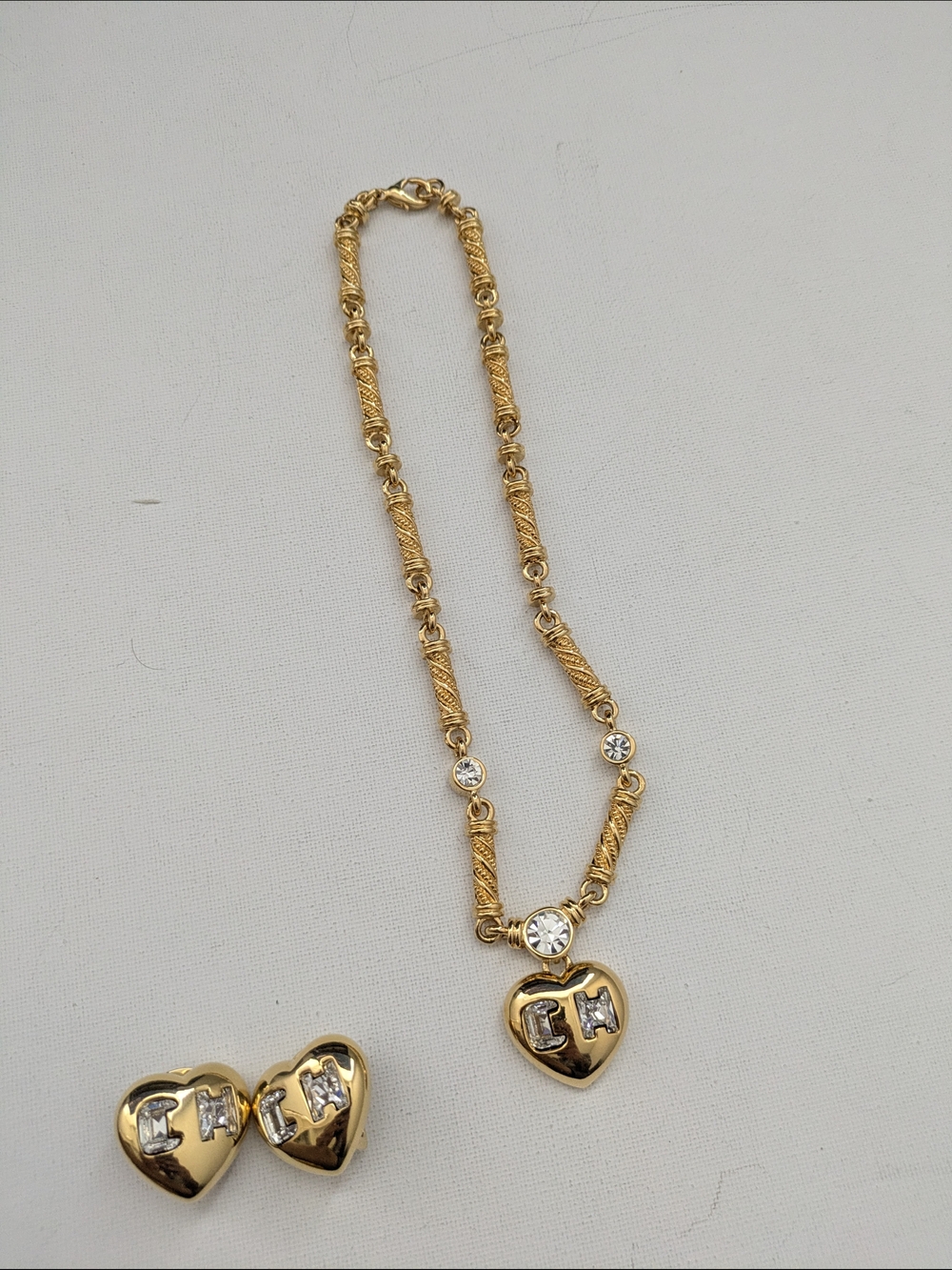 Vintage Carolina Herrera Necklace And Earring Set